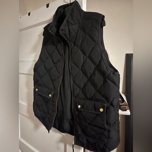 J.Crew Black Quilted Vest